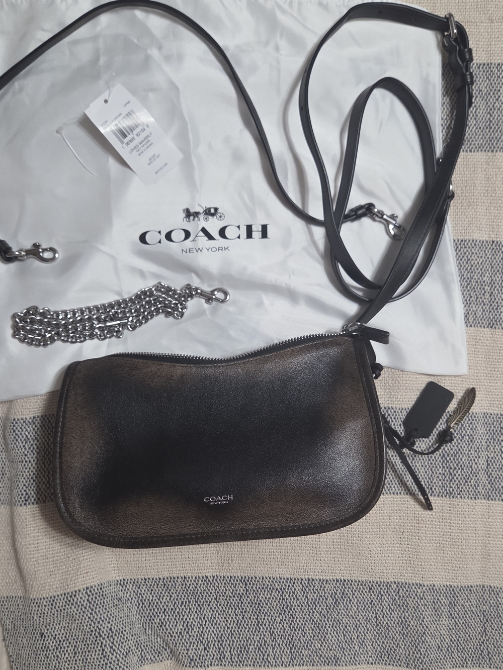 Coach Waverly Shoulder Bag In Loved Leather